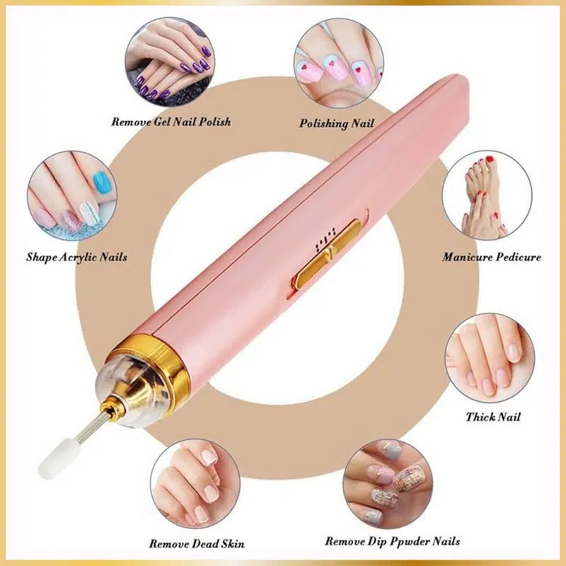 Finishing Touch Flawless Salon Nails, Lime à Ongles Électrique, Kit Manucure Professionnel pour Expérience de Manucure à Domicile, Lime, Poli et Fait Briller les Ongles Instantanément Couleur