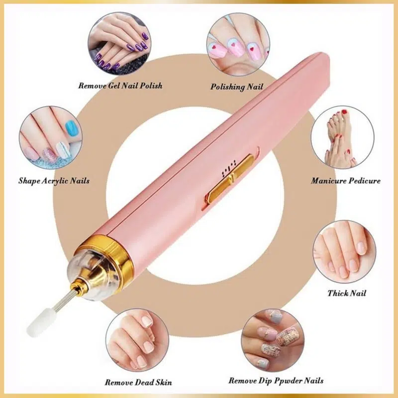 Finishing Touch Flawless Salon Nails, Lime à Ongles Électrique, Kit Manucure Professionnel pour Expérience de Manucure à Domicile, Lime, Poli et Fait Briller les Ongles Instantanément Couleur