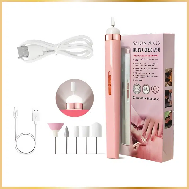 Finishing Touch Flawless Salon Nails, Lime à Ongles Électrique, Kit Manucure Professionnel pour Expérience de Manucure à Domicile, Lime, Poli et Fait Briller les Ongles Instantanément Couleur