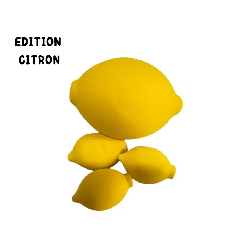 Azal - Lot De 4 Éponges "FRUIT EDITION" Citron