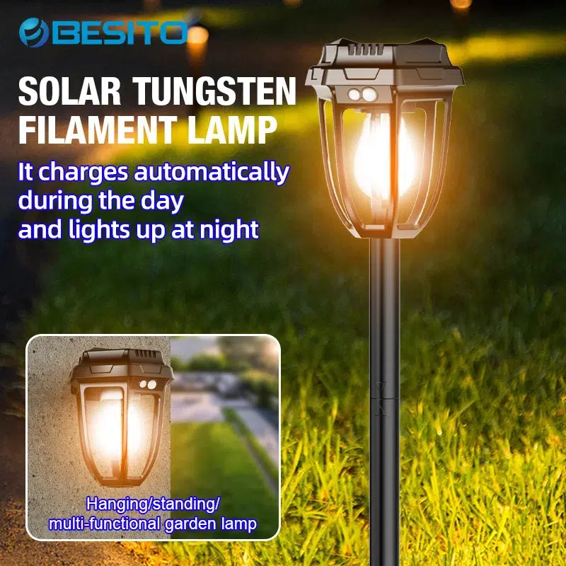 Lampe Solaire Murale 2-en-1 avec Détecteur