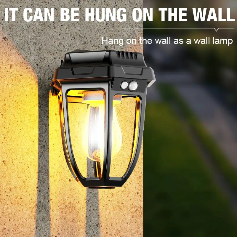 Lampe Solaire Murale 2-en-1 avec Détecteur