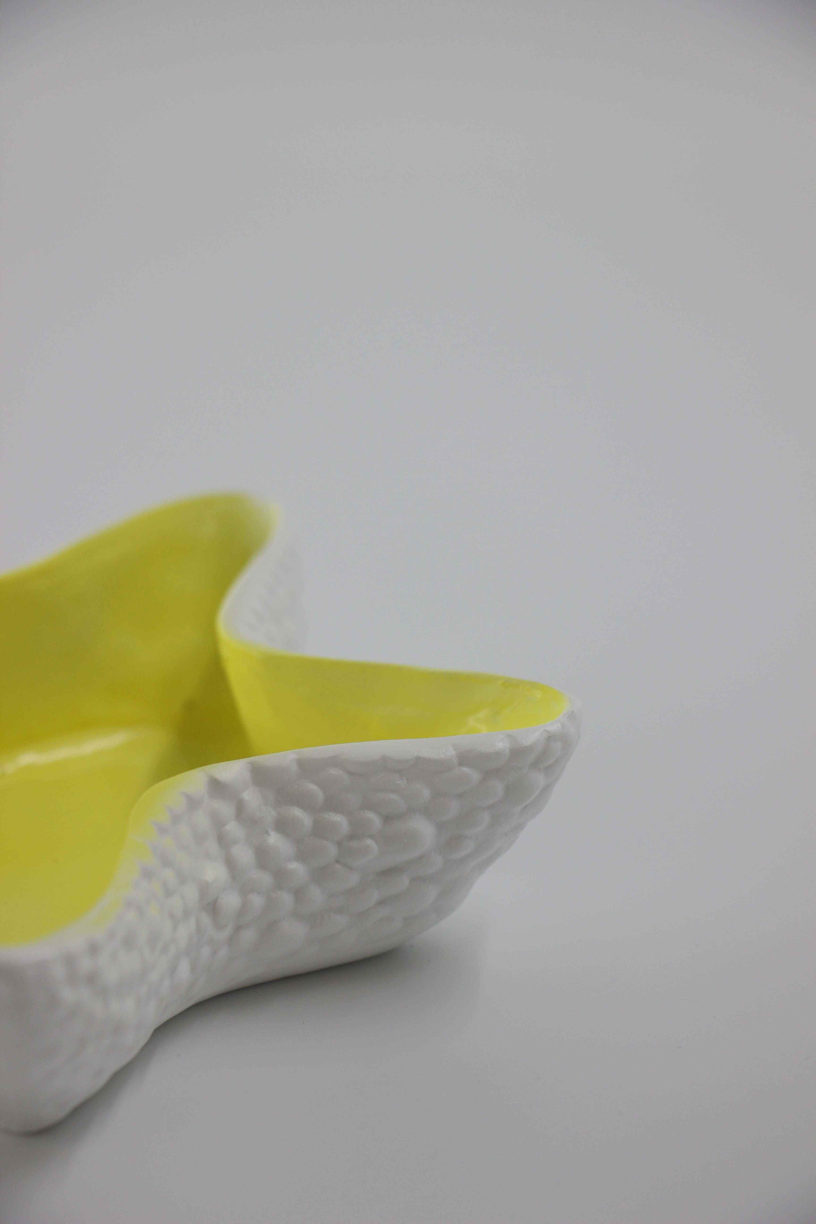 Cendrier etoile de mer jaune