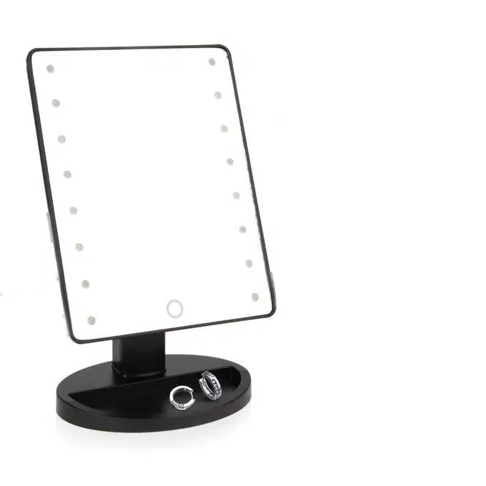 Miroir Led de Maquillage tactile Noir