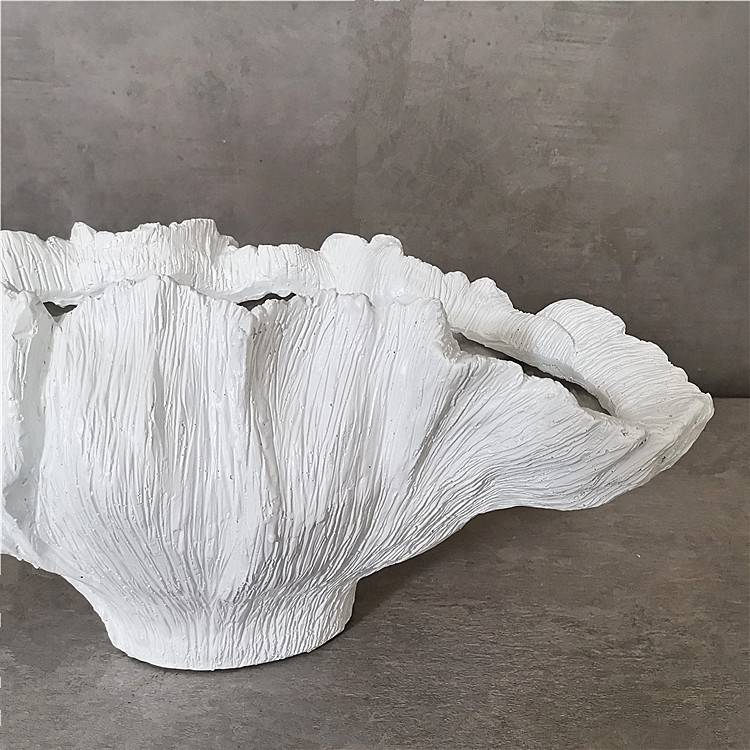 Vase coquille Bénitier blanc