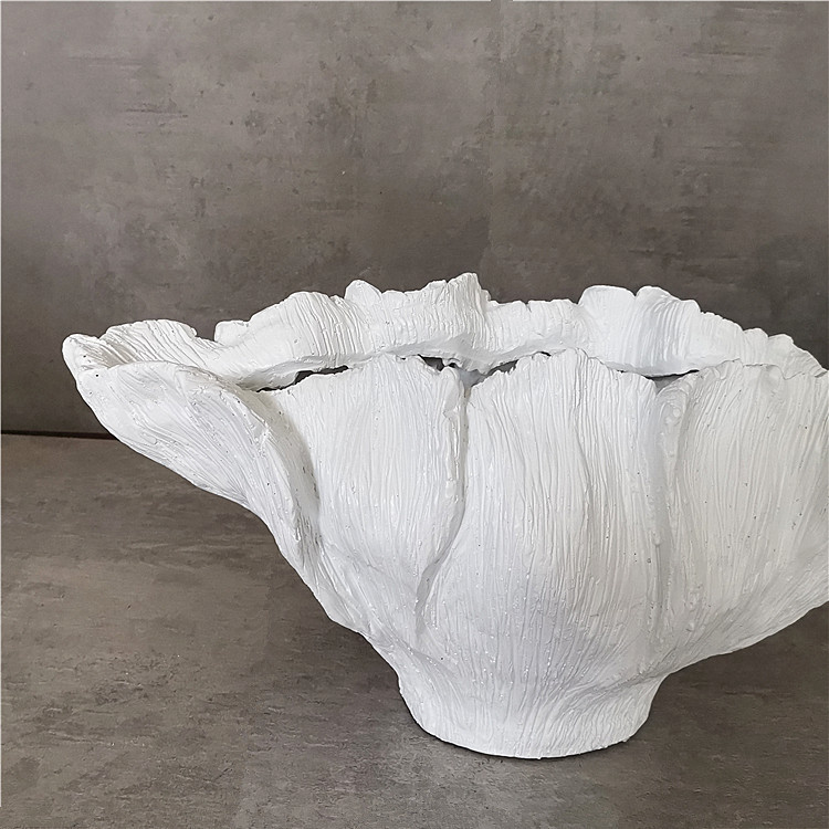 Vase coquille Bénitier blanc