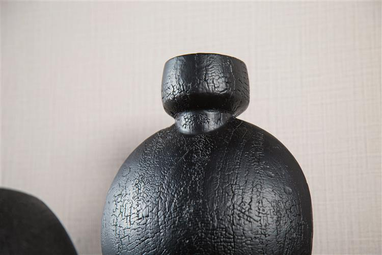 Vase antique cercle Noir