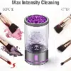 Machine de nettoyage électrique pour pinceaux de maquillage 2 en 1 combinés, séchoir à pinceaux de maquillage et machine à laver pour pinceaux de maquillage, nettoyant rotatif automatique