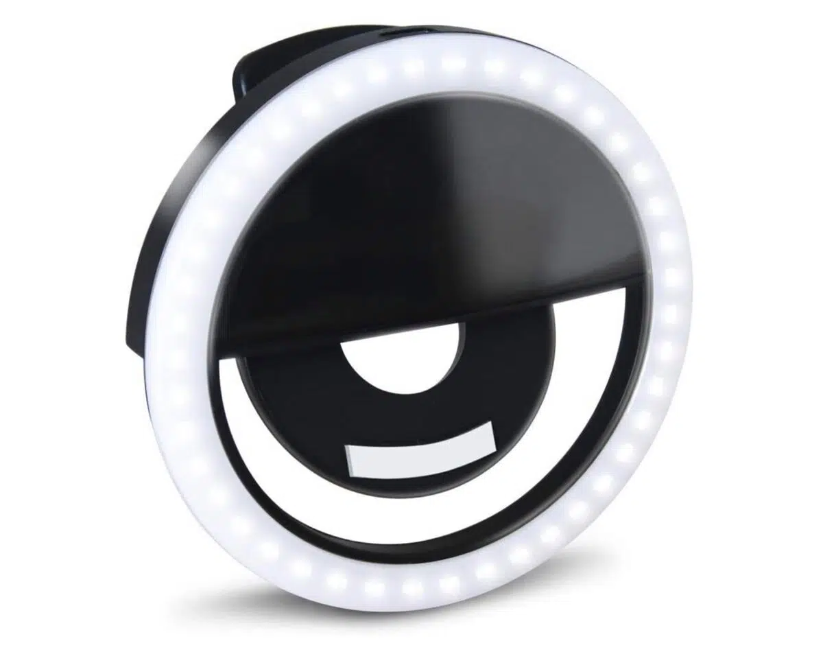Mini Ring Light Portable Noir