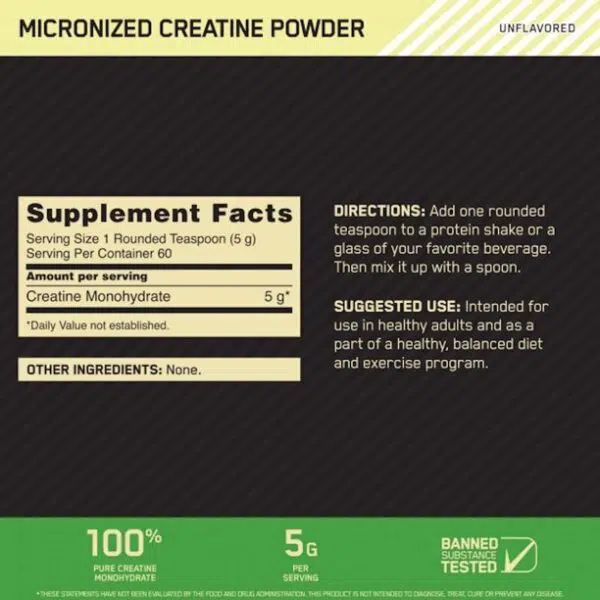 Optimum Nutrition Micronized Creatine Powder– 300g