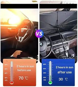 Parapluie Pare-Soleil Pliable pour Pare-Brise de Voiture