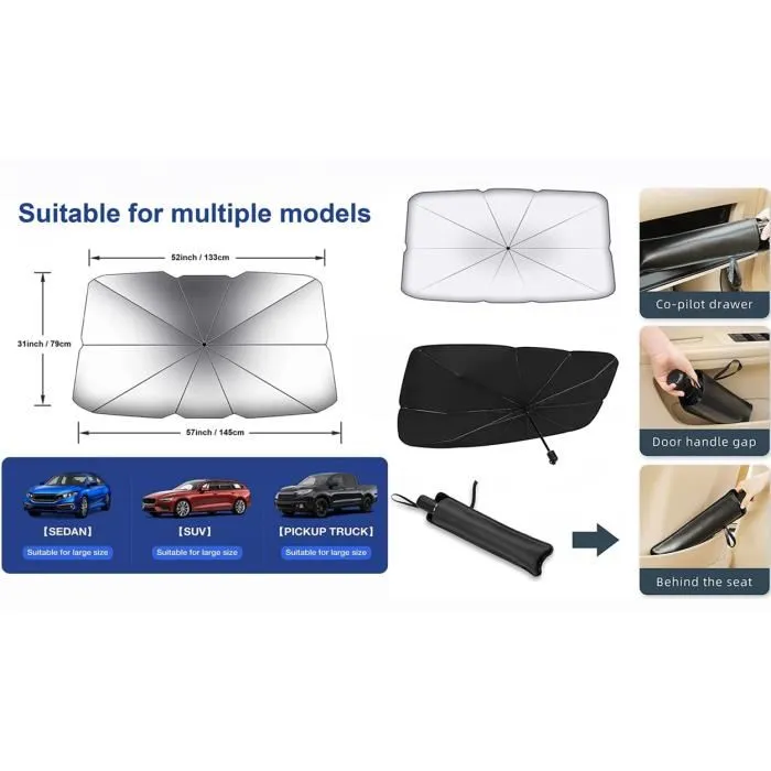 Parapluie Pare-Soleil Auto – Pliable & Compact