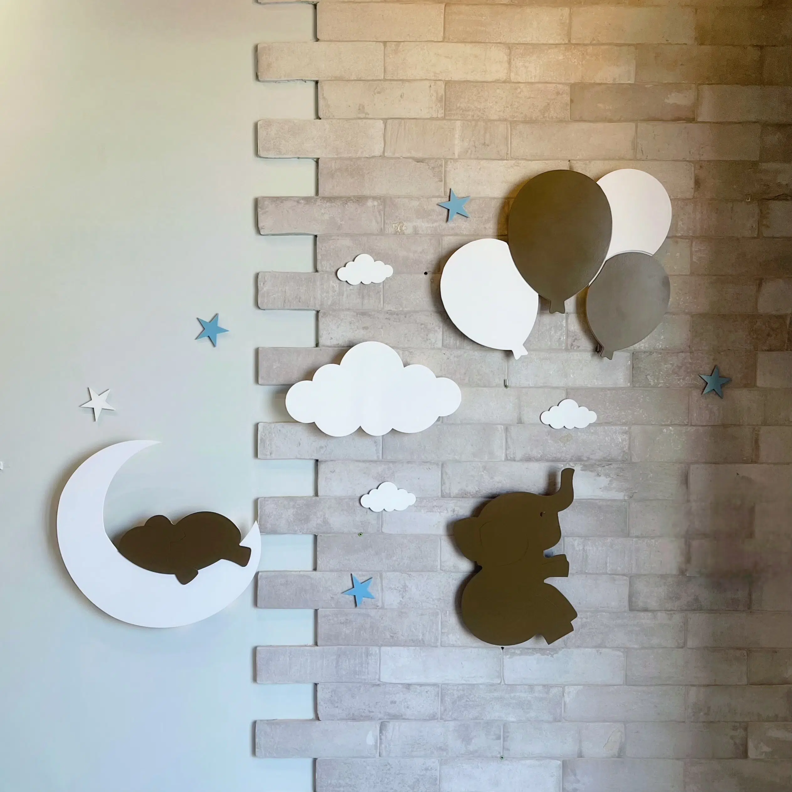 Déco murale éléphant avec led