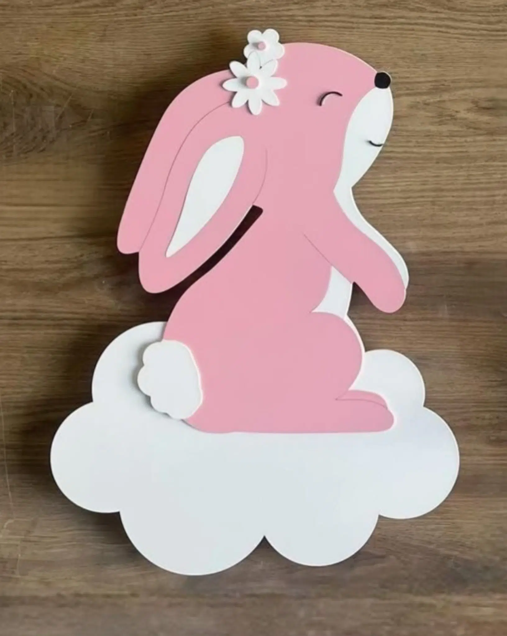 déco murale lapin avec led
