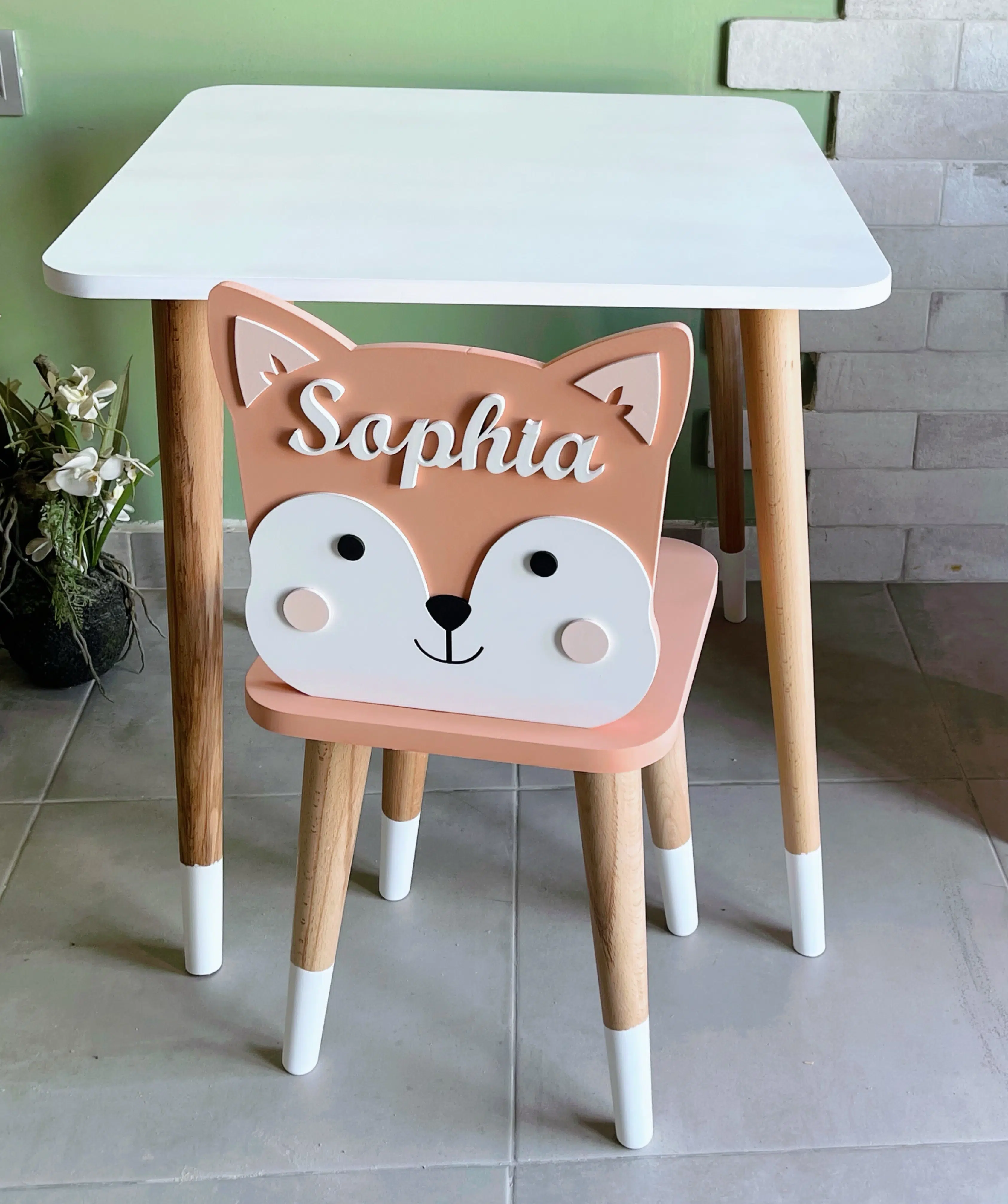 Table + Chaise Enfant Personnalisée (1-3 ans)