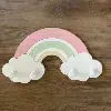 Etagère Porte manteau nuage avec 4 boutons
