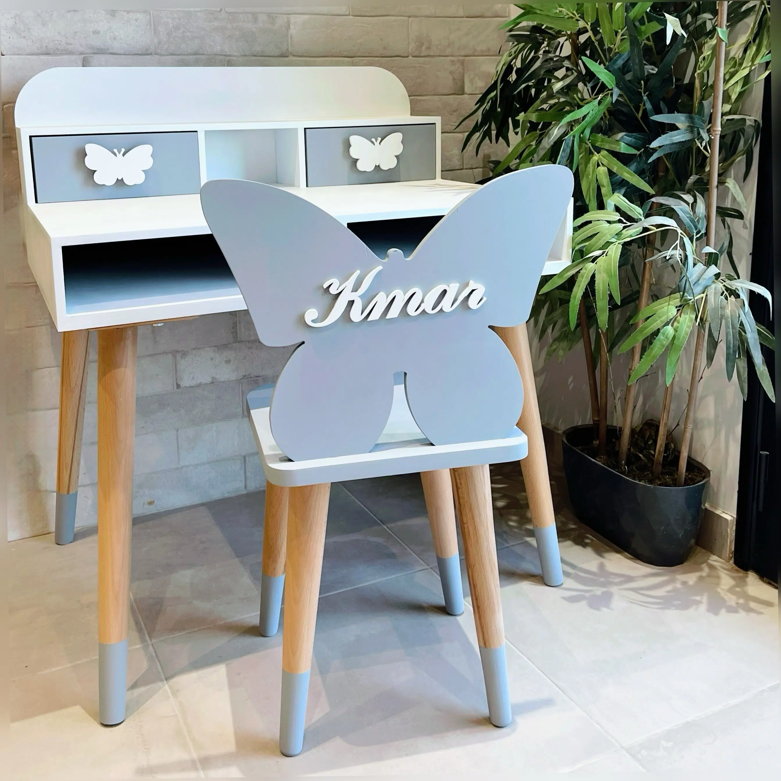 Bureau + Chaise Enfant Personnalisée (6-12 ans)