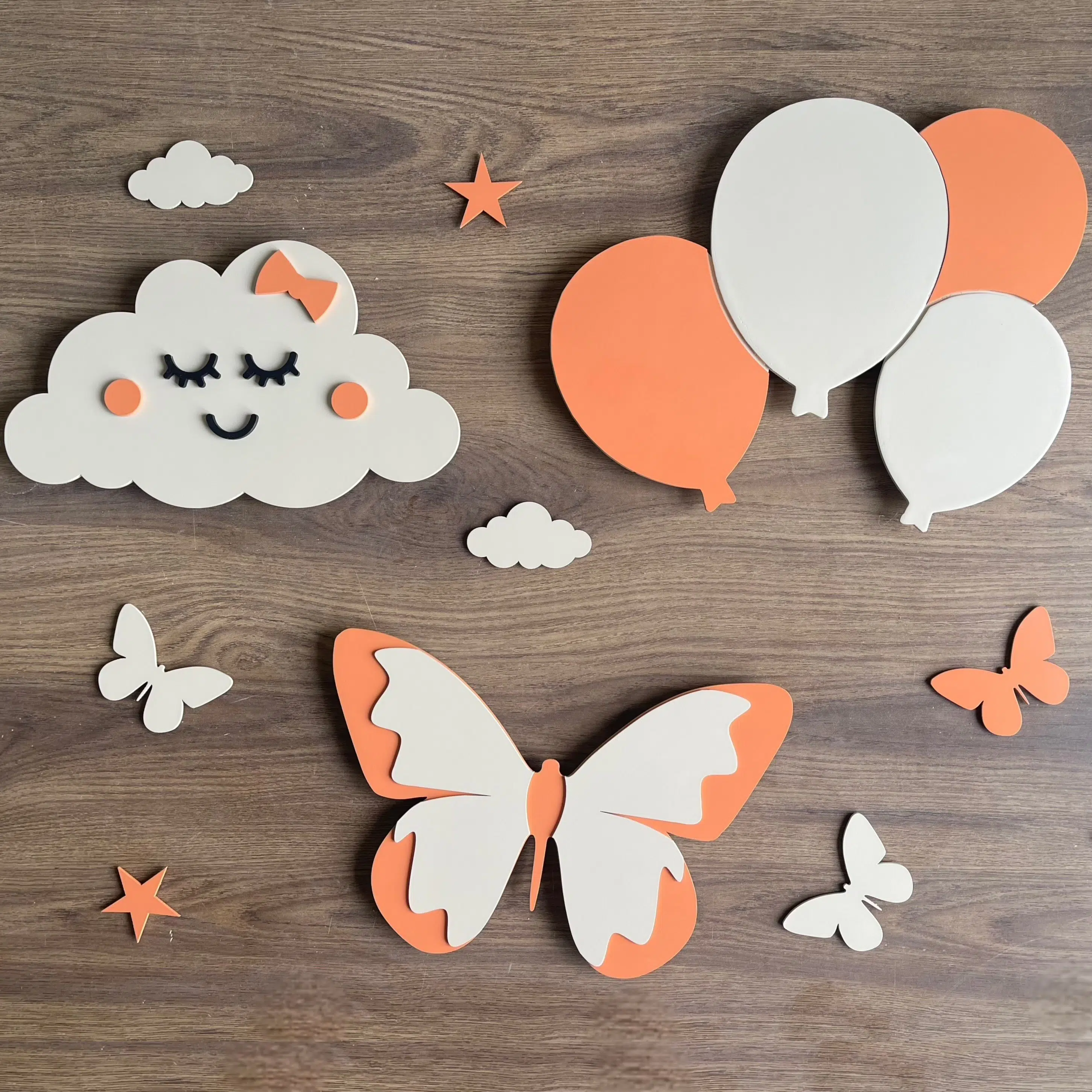 Déco murale papillon avec led
