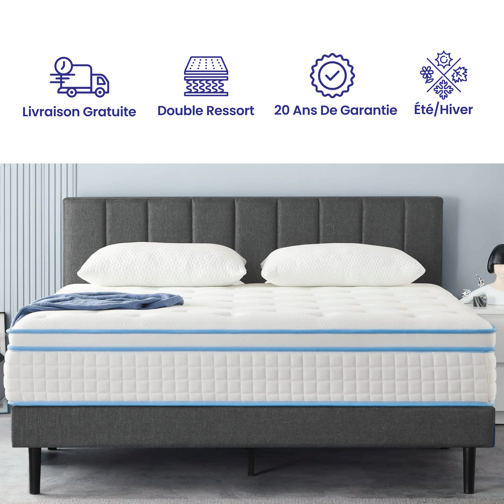 Matelas Ortho-Medical 15 Étoiles Tendresse Plus Pillowtop - Confort Orthopédique
