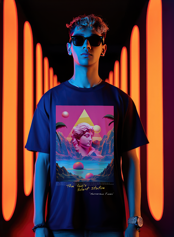 Harmonious Fusion Black T-shirt