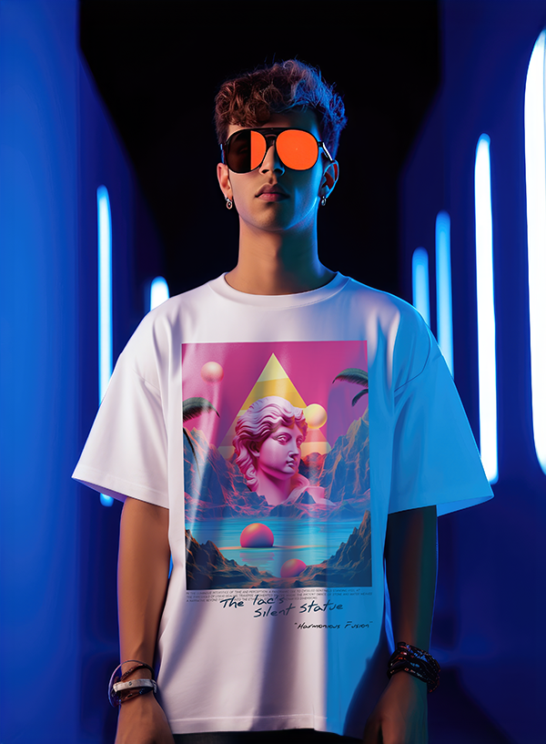 Harmonious Fusion White T-shirt