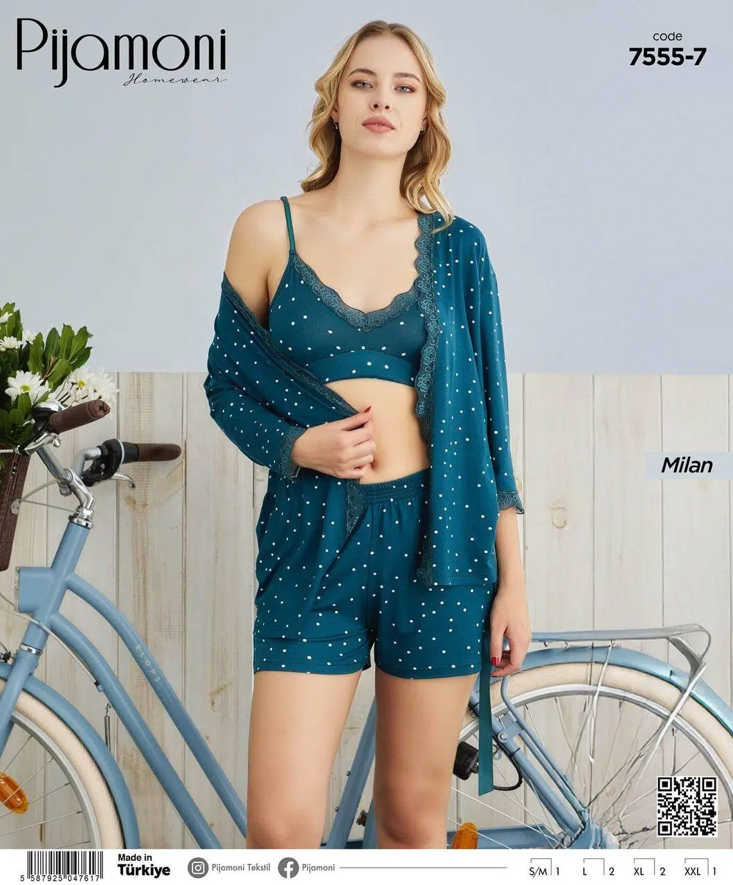👚 Pyjama Femme 3 Pièces – Confort & Élégance