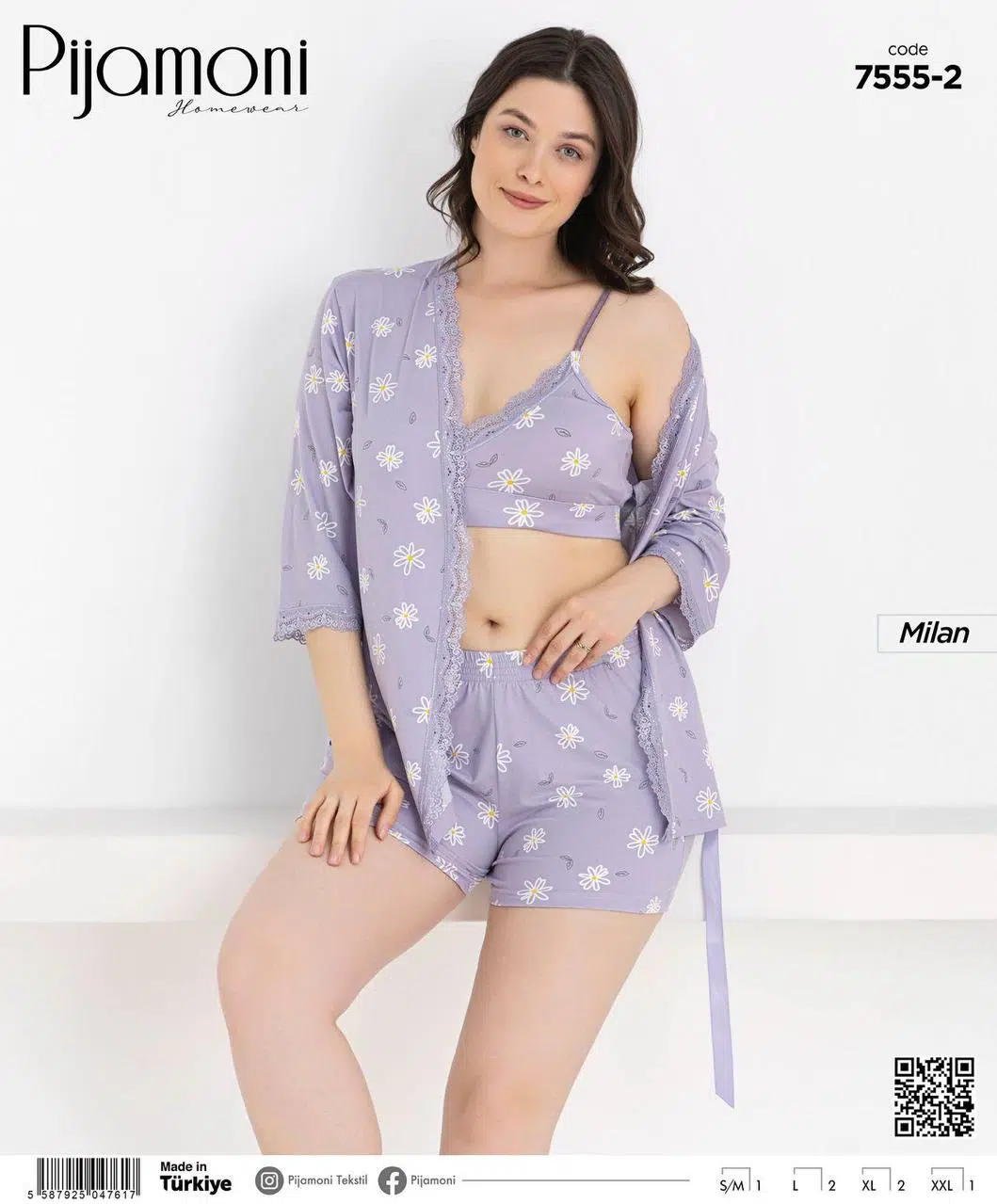 👚 Pyjama Femme 3 Pièces – Confort & Élégance