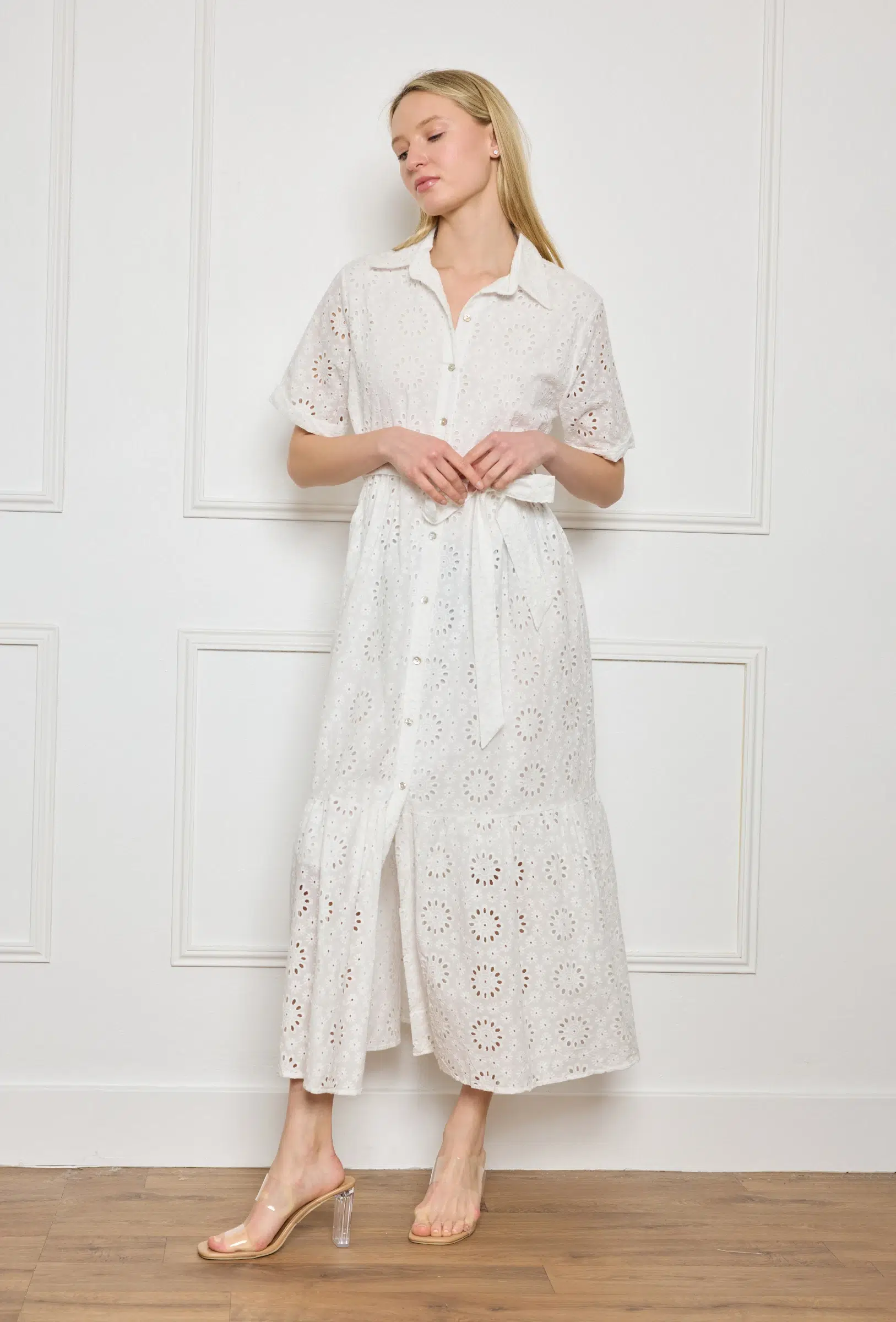 Robe anglaise avec ceinture