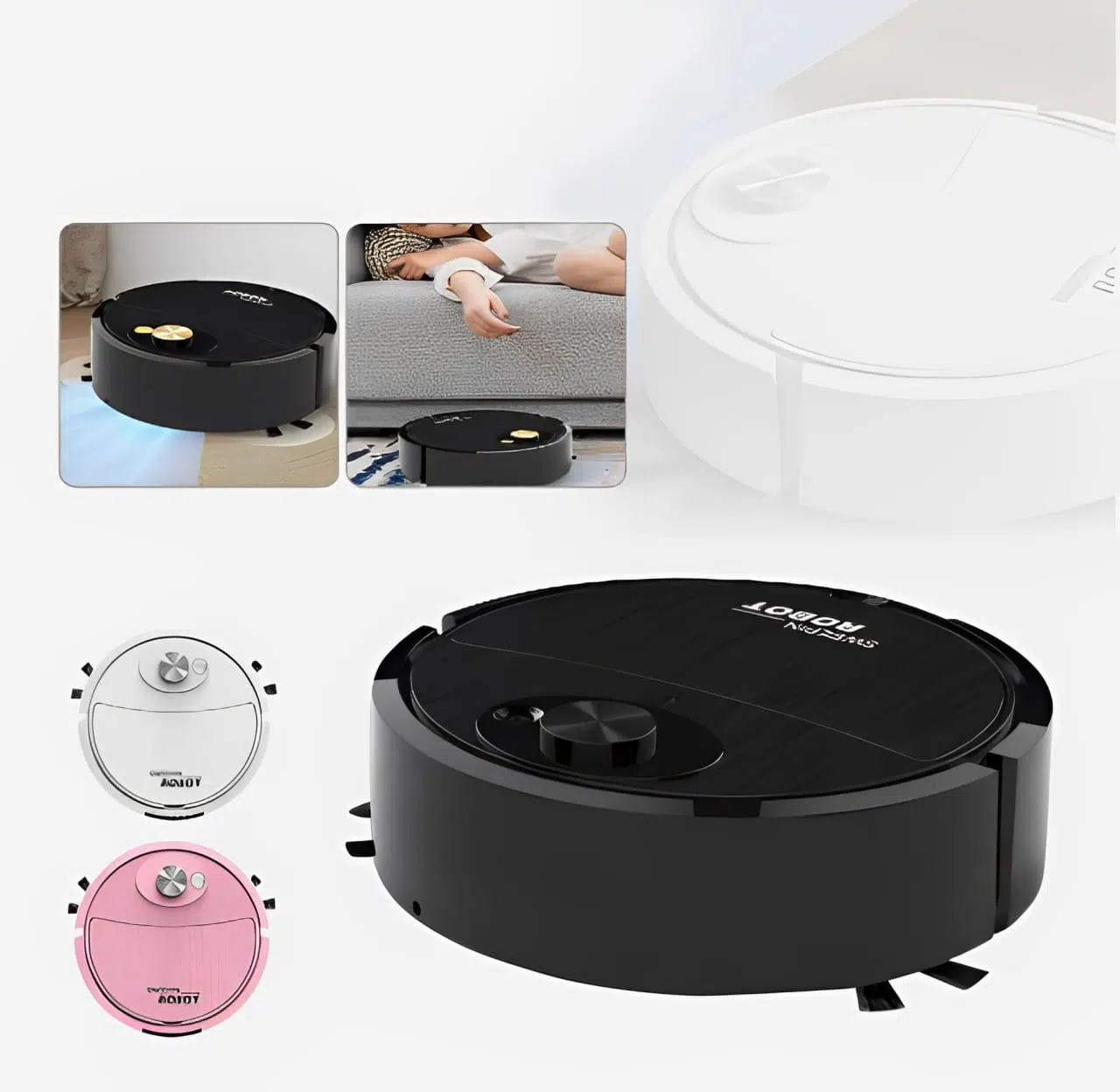 Robot Aspirateur Intelligent 3-en-1 المكنسة الالية