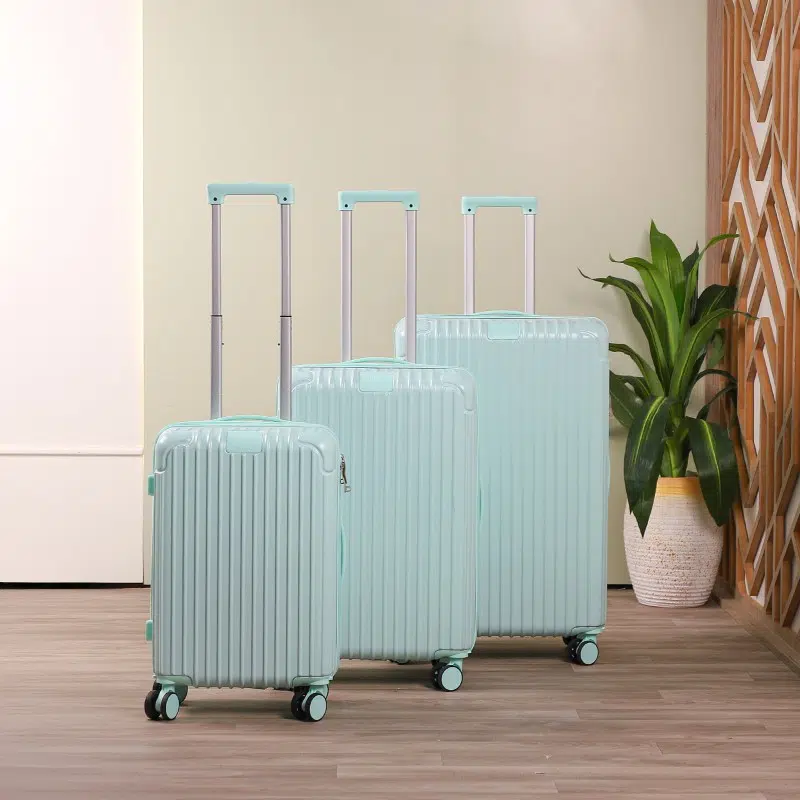 Série de 3 valises incassables ABM - Bleu Ciel