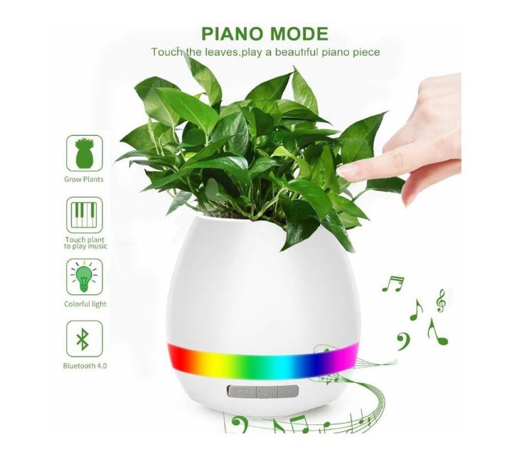 Pot de fleurs musical (Bleu)