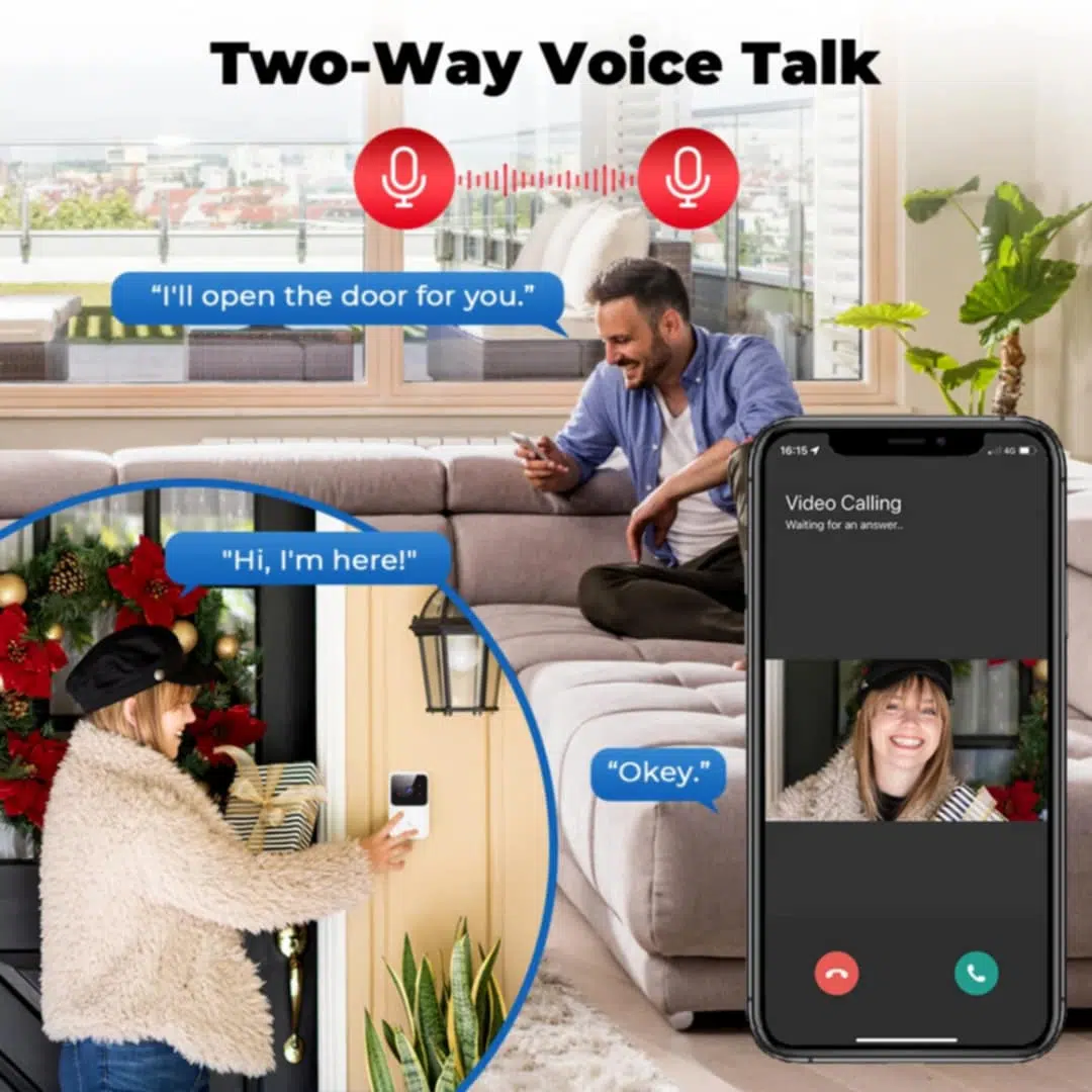 Doorbell smart HD Camera ; Caméra HD intelligente sonnette