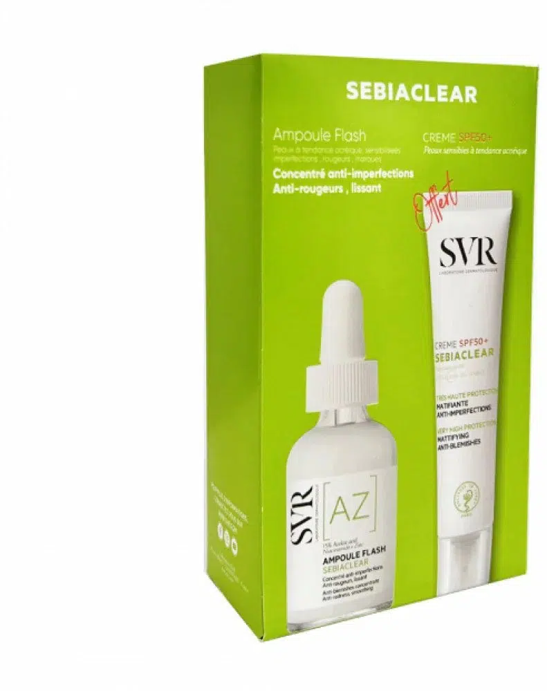 SVR SEBIACLEAR AMPOULE AZ + CREME SEBIACLEAR SPF 50+