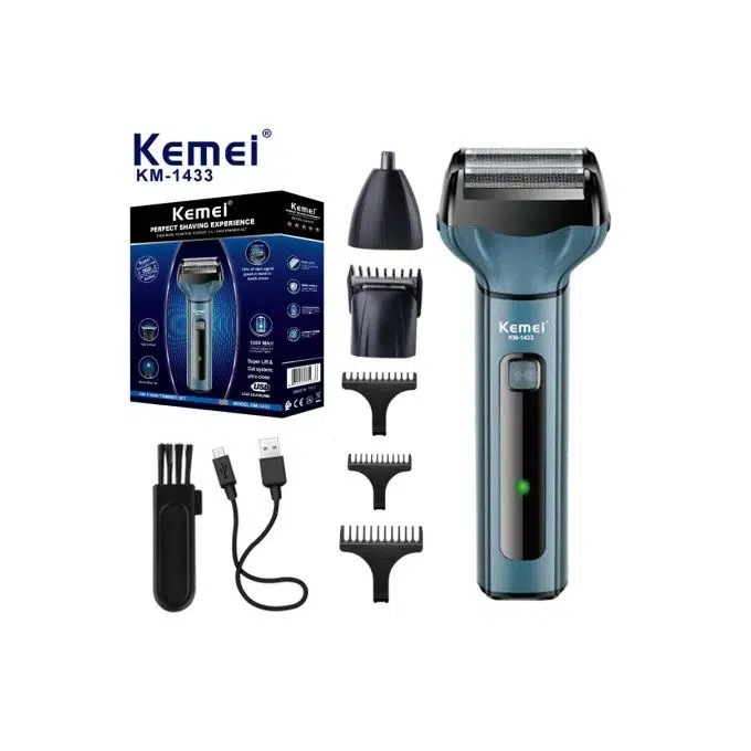 Tondeuse à poils de nez électrique multifonction 3-en-1 Kemei KM-1433