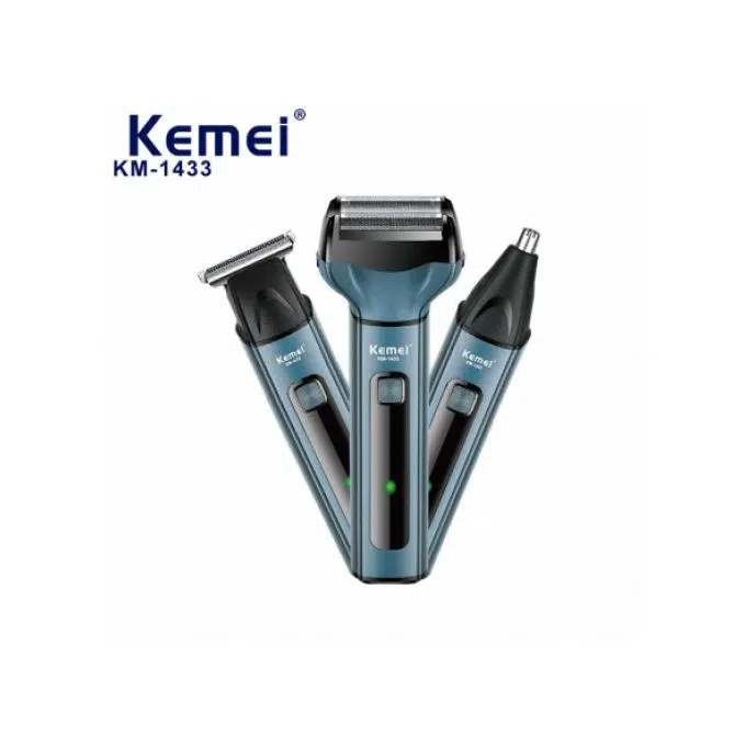 Tondeuse à poils de nez électrique multifonction 3-en-1 Kemei KM-1433