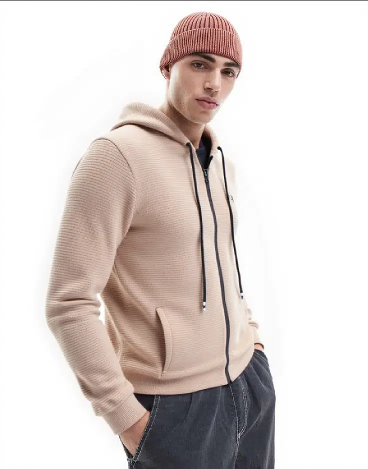 HOODIE ZIPPE TEXTUREE