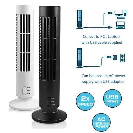 Tower ventilateur de bureau mini ventilateur Fans de refroidissement silencieux pour le bureau à dom