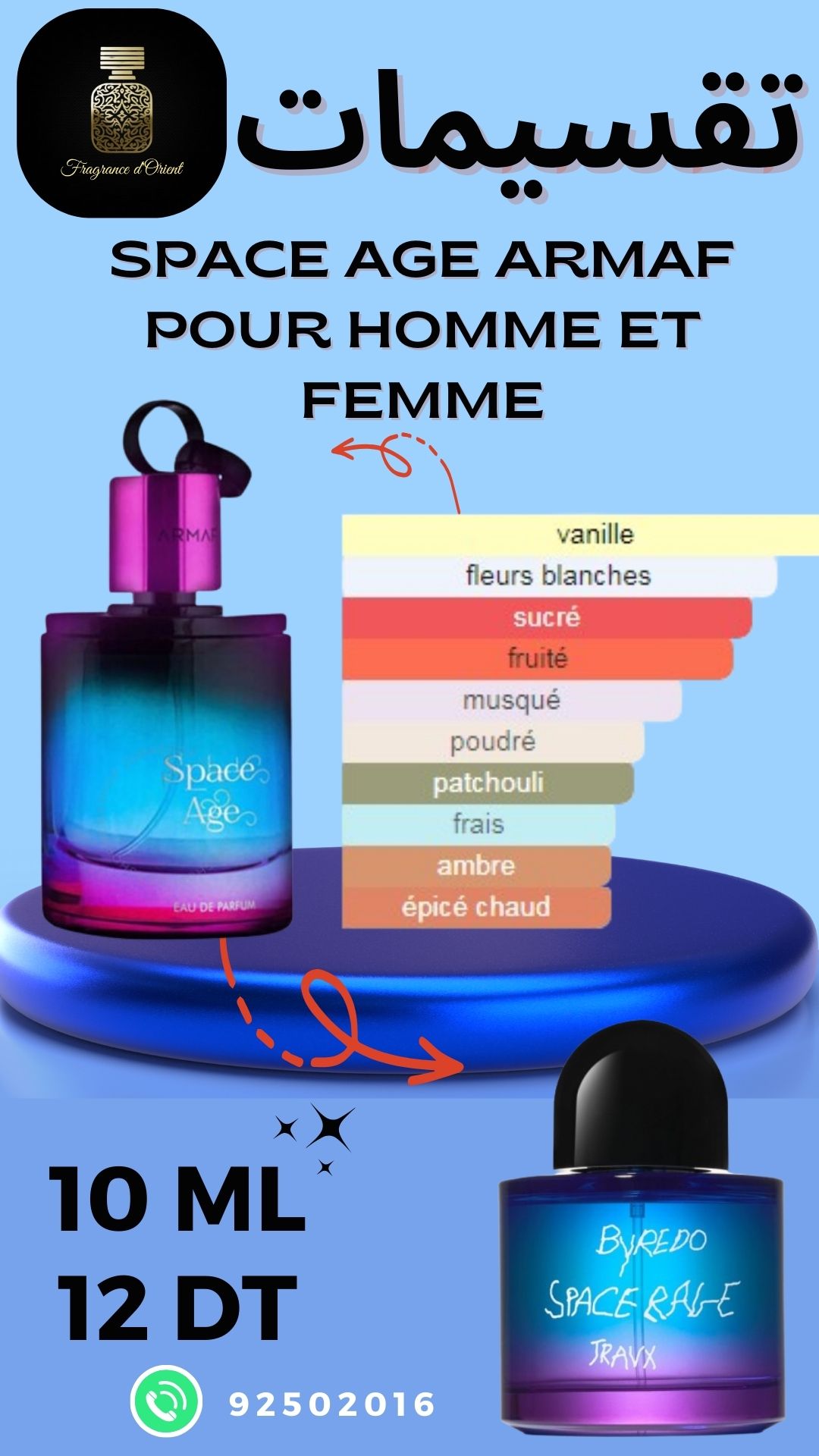 Space Age Armaf pour homme et femme 10ml