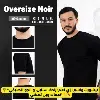 Over size T shift Blanc/Noir