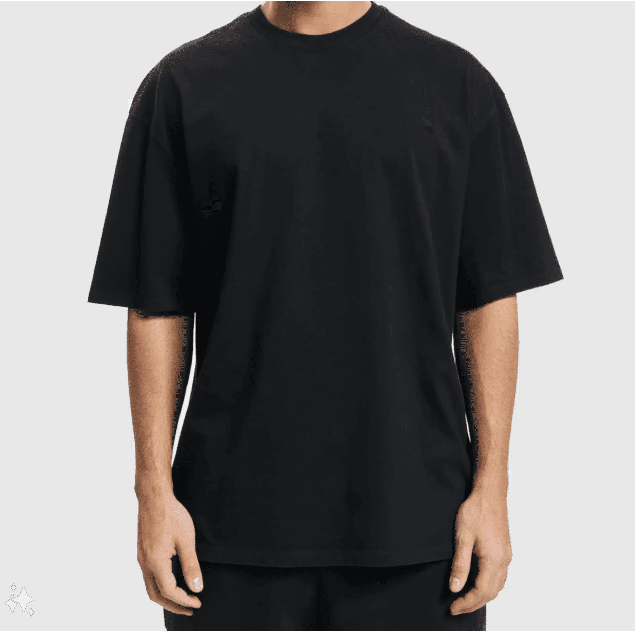 Over size T shift Blanc/Noir