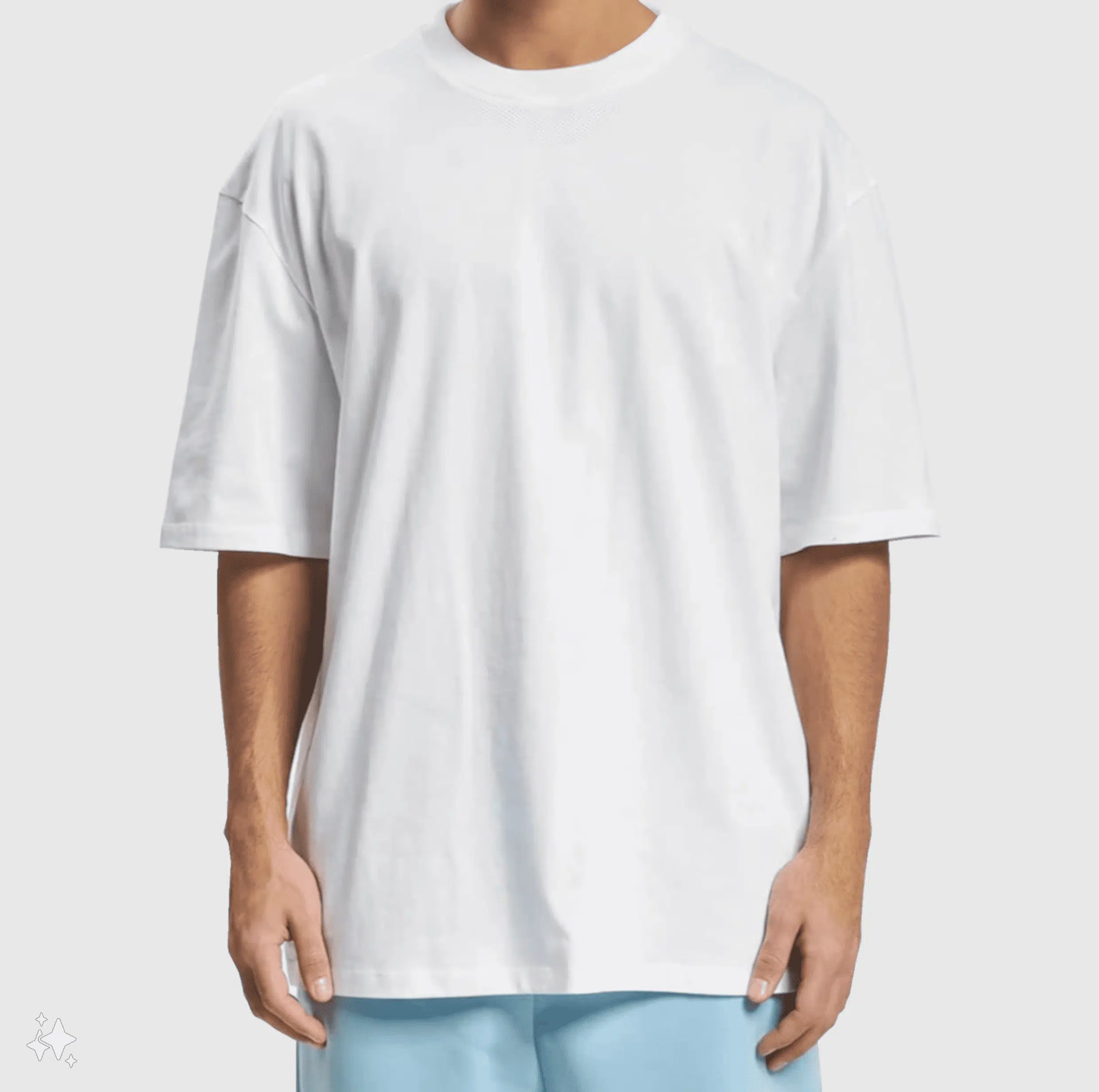 Over size T shift Blanc/Noir