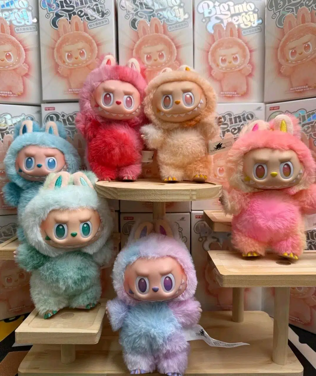 Pop Mart Labubu Los Monstruos Grandes en Energía Serie Sets de Figuras de Vinilo Sellado (6 Cajas Sorpresa)