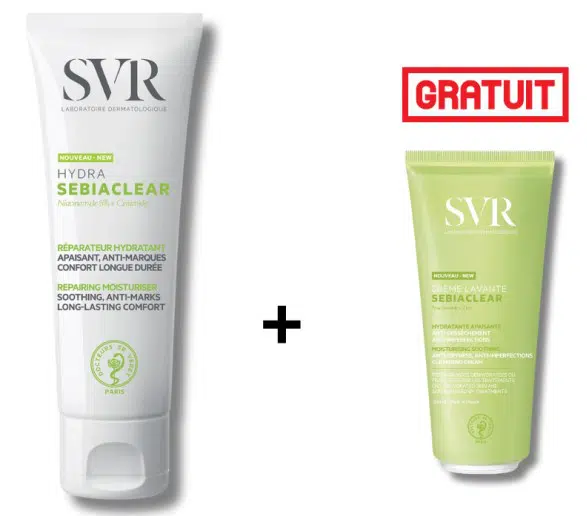 VENTE FLASH SVR SEBIACLEAR HYDRA + GEL NETTOYANT 55ML GRATUITE