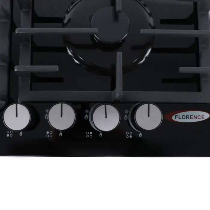 Plaque de Cuisson à Gaz 4Feux Inox Métal Fonte FLORENCE FH-6095GB