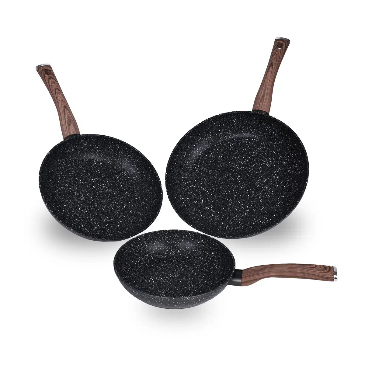 Série De 3 Poêles En Granite BAROLY  Antiadhésif