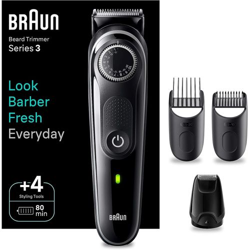 Boutique Officielle Braun Tondeuse à barbe 3 en 1 - BT3440 - Acier inoxydable - 8 Heures de charge